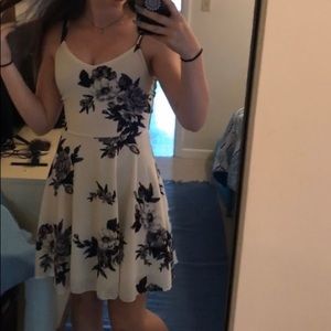 Lace-up Floral Dress